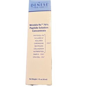 Dr. Denese Wrinkle RX 76% Peptide Solution Concentrate 1 fl. oz New In Box USA